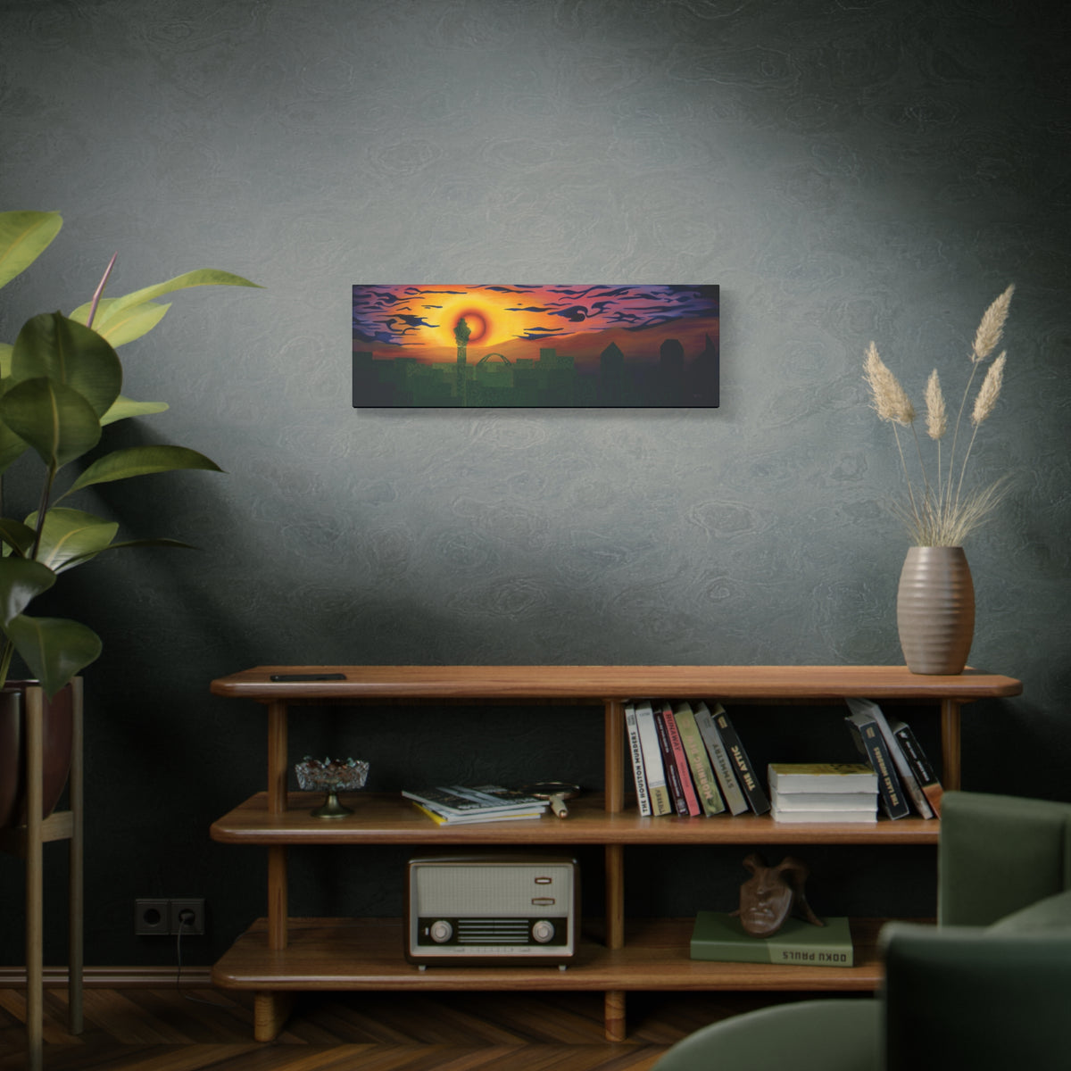Sunset Cityscape Canvas Print — Vibrant Urban Skyline Wall Art