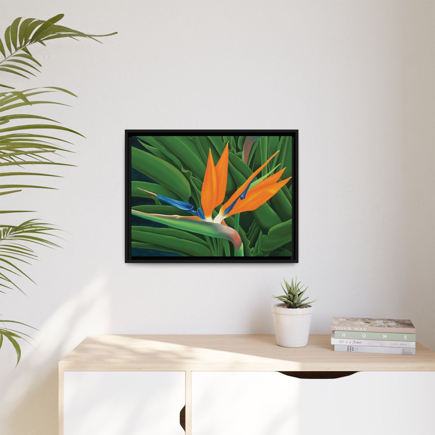 Bird Of Paradise  —  Framed Canvas with a matte finish, 1.75" depth